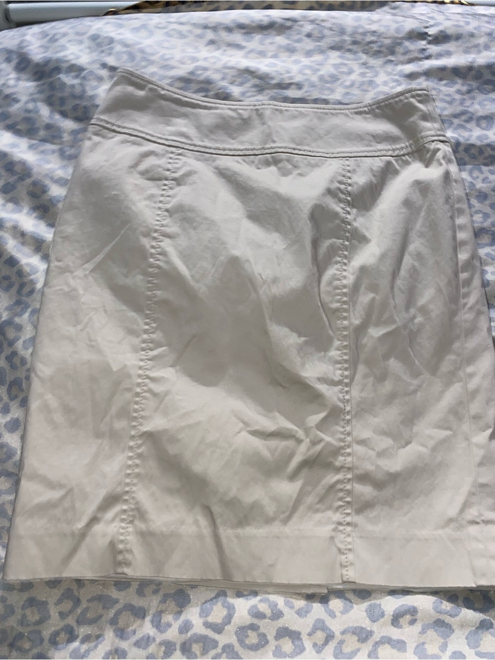 Talbots White Midi Panel Skirt